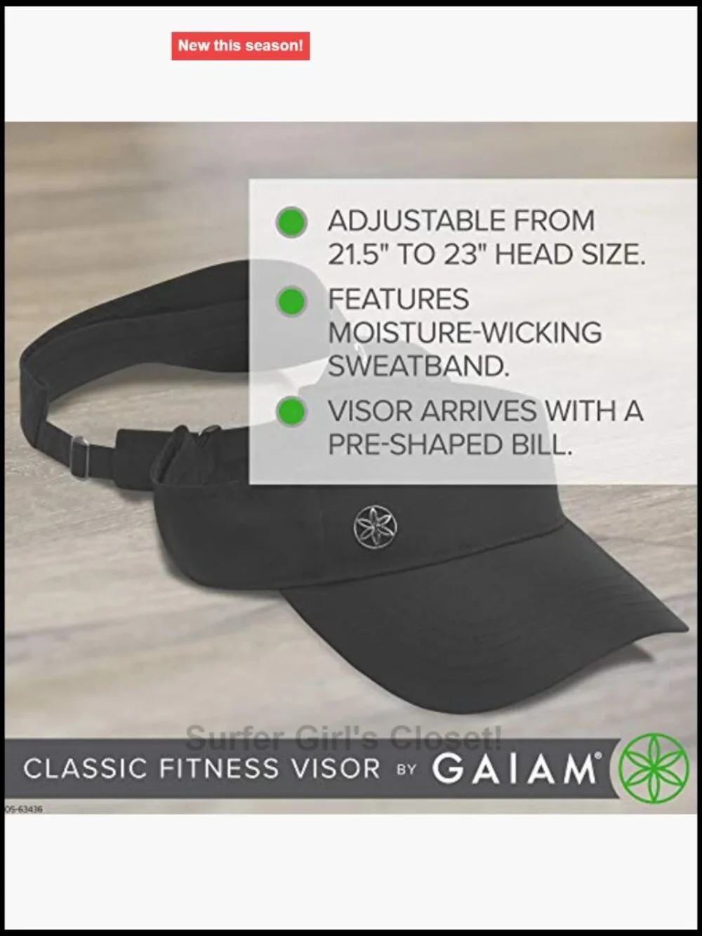 Performance Fitness Visor with Moisture-Wicking Sweatband